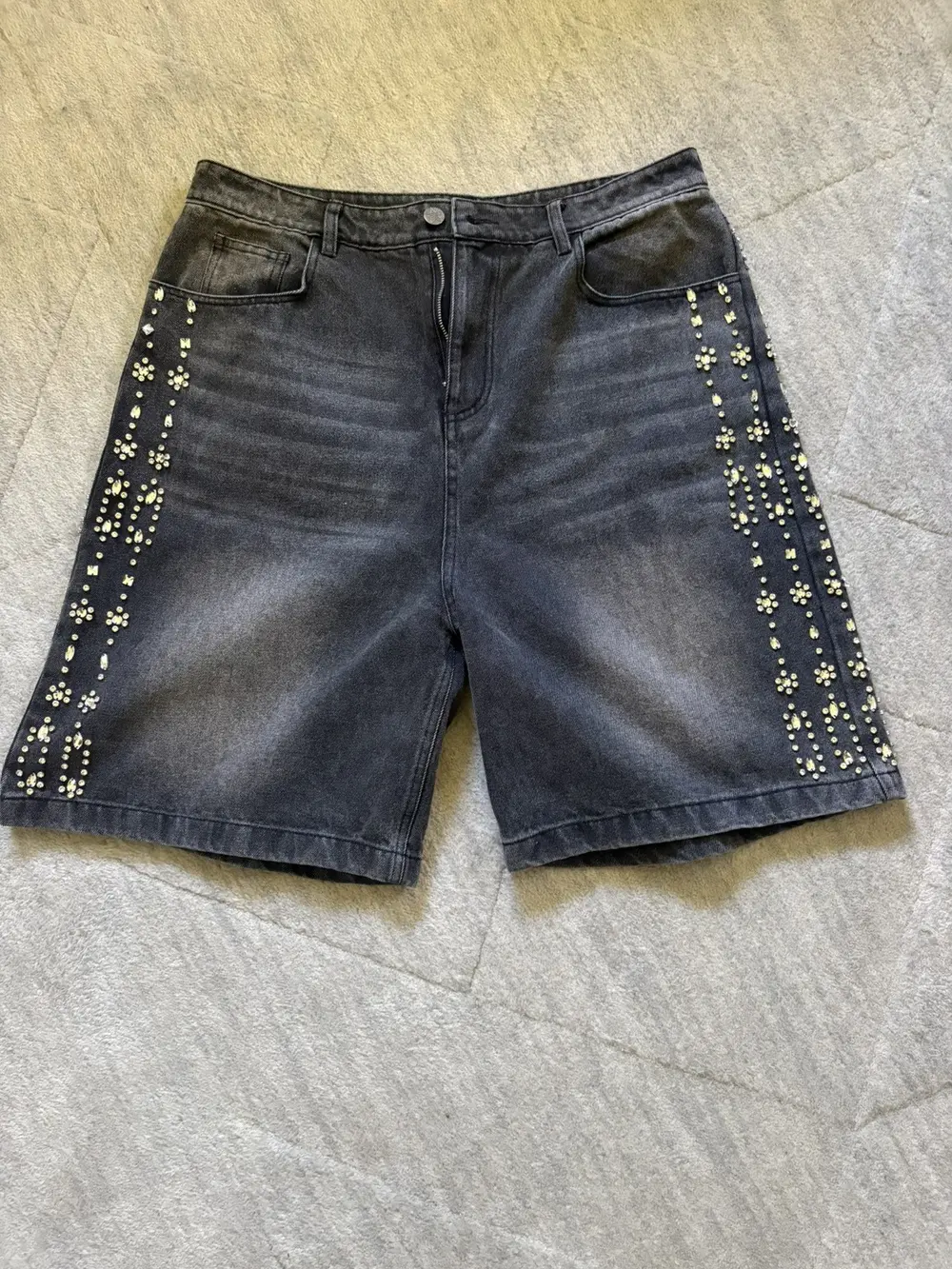1dc37c7cbbd84f31be2fdc8d761ce0fc Vale Forever Rhinestone Jorts Short