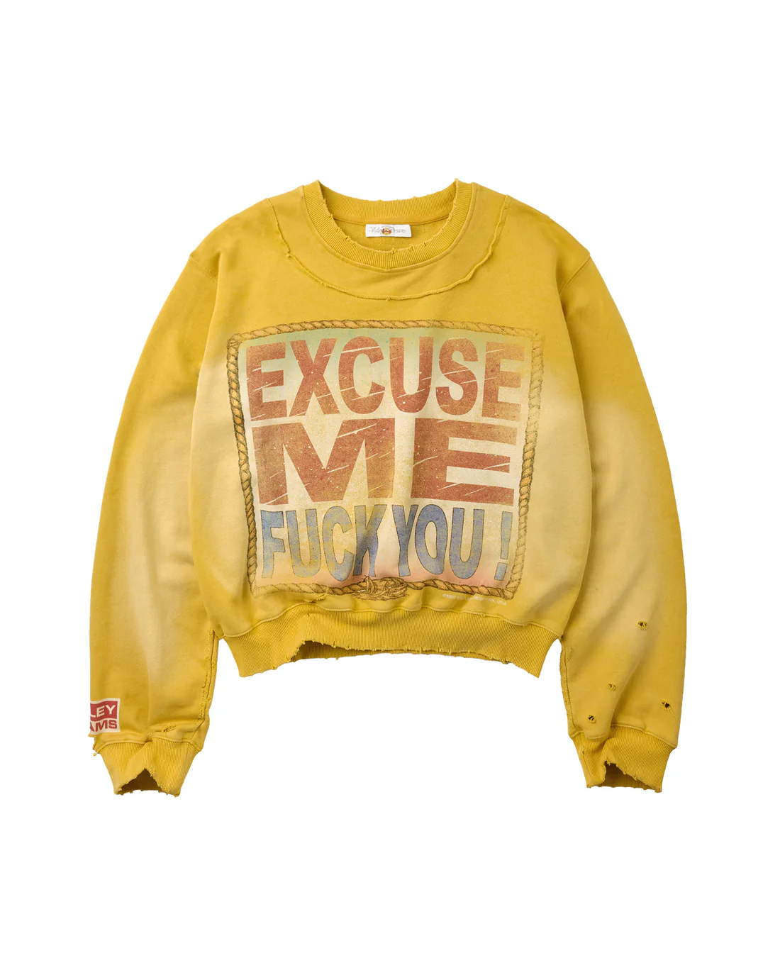 Vale Forever Excuse Me Crewneck Vale Forever Excuse Me Crewneck - Yellow