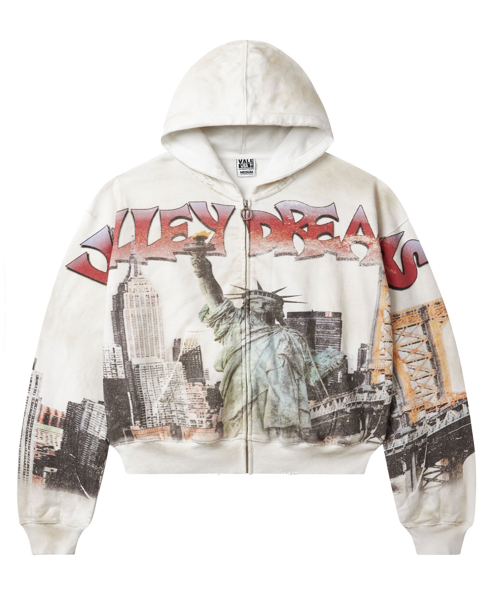 Vale Forever Nyc Zip Up - White Vale Forever Nyc Zip Up - White