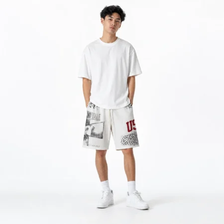 Vale Forever Valley USA Leopard Shorts White