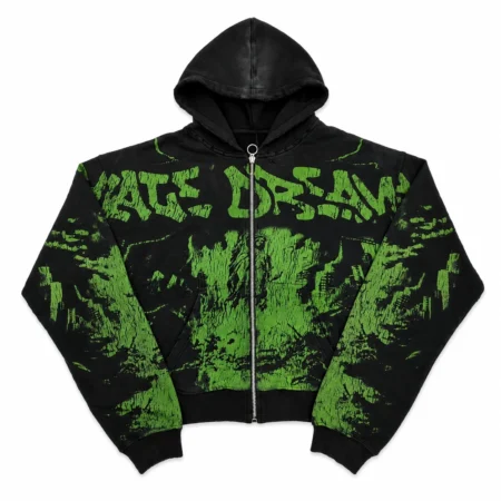 Vale Forever “Nightmare” Zip Up Hoodie Black/Green